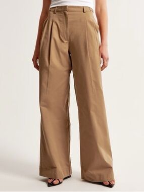 Abercrombie High-Waist Wide-Leg Trousers (LONG)